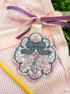Scalloped Bow Bag Tag - Caroline Calligraphie