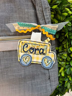 School Bus Bag Tag - Caroline Calligraphie