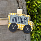 School Bus Bag Tag - Caroline Calligraphie