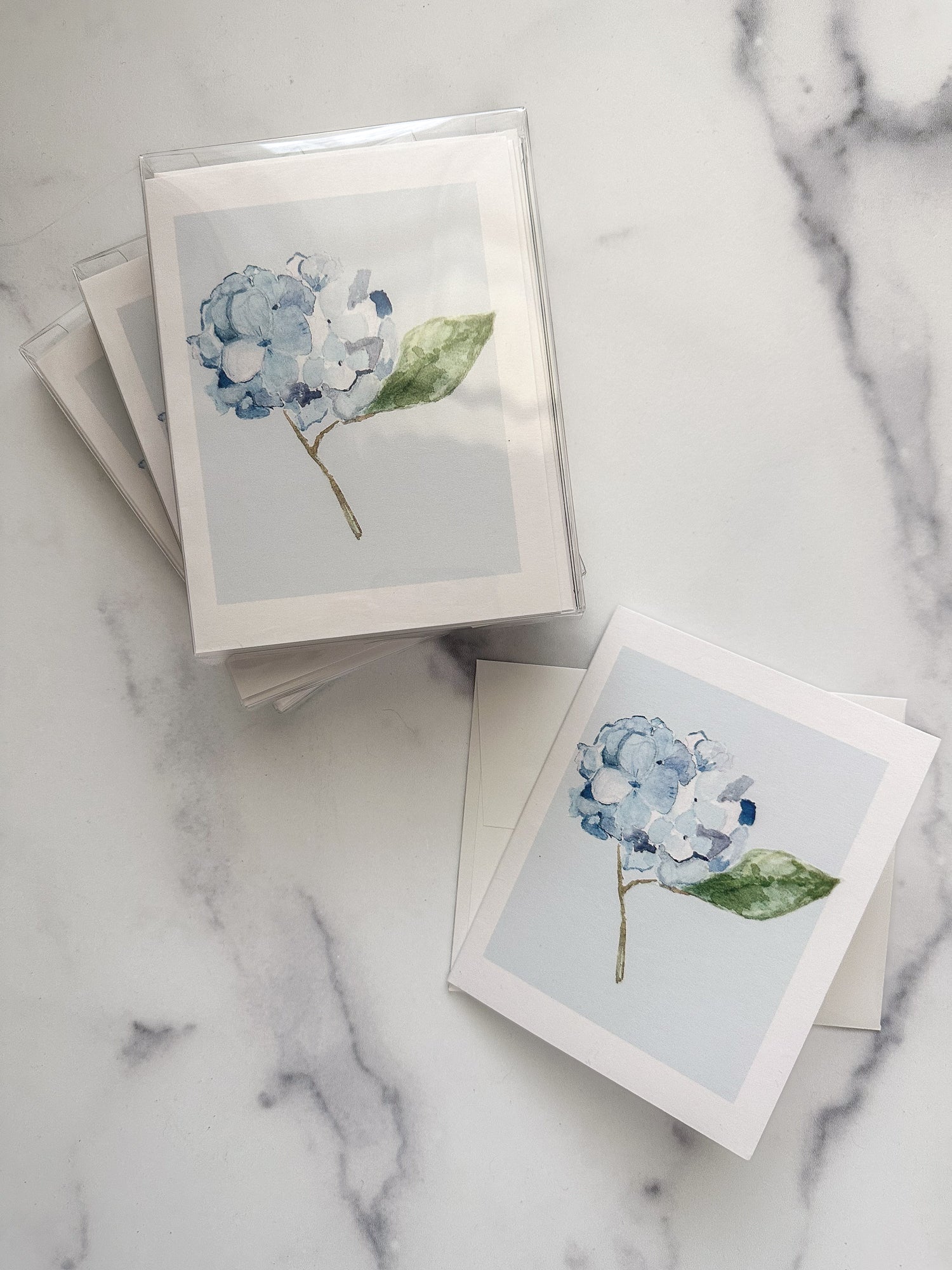 Hydrangea Greeting Card - Caroline Calligraphie