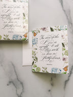 Floral Psalm 33:4 Greeting Card - Caroline Calligraphie