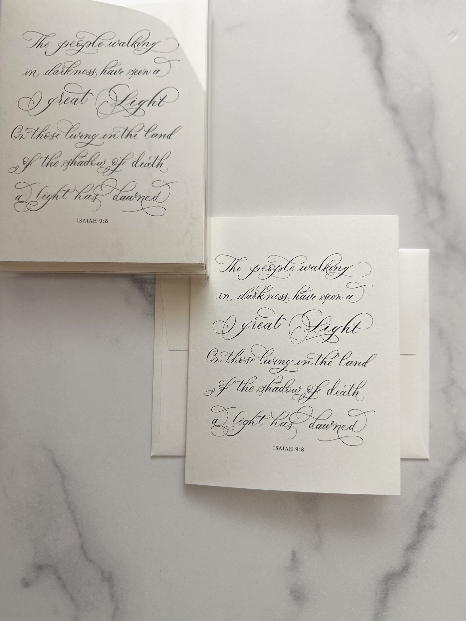 Come Thou Long Expected Jesus Calligraphy Greeting Card - Caroline Calligraphie