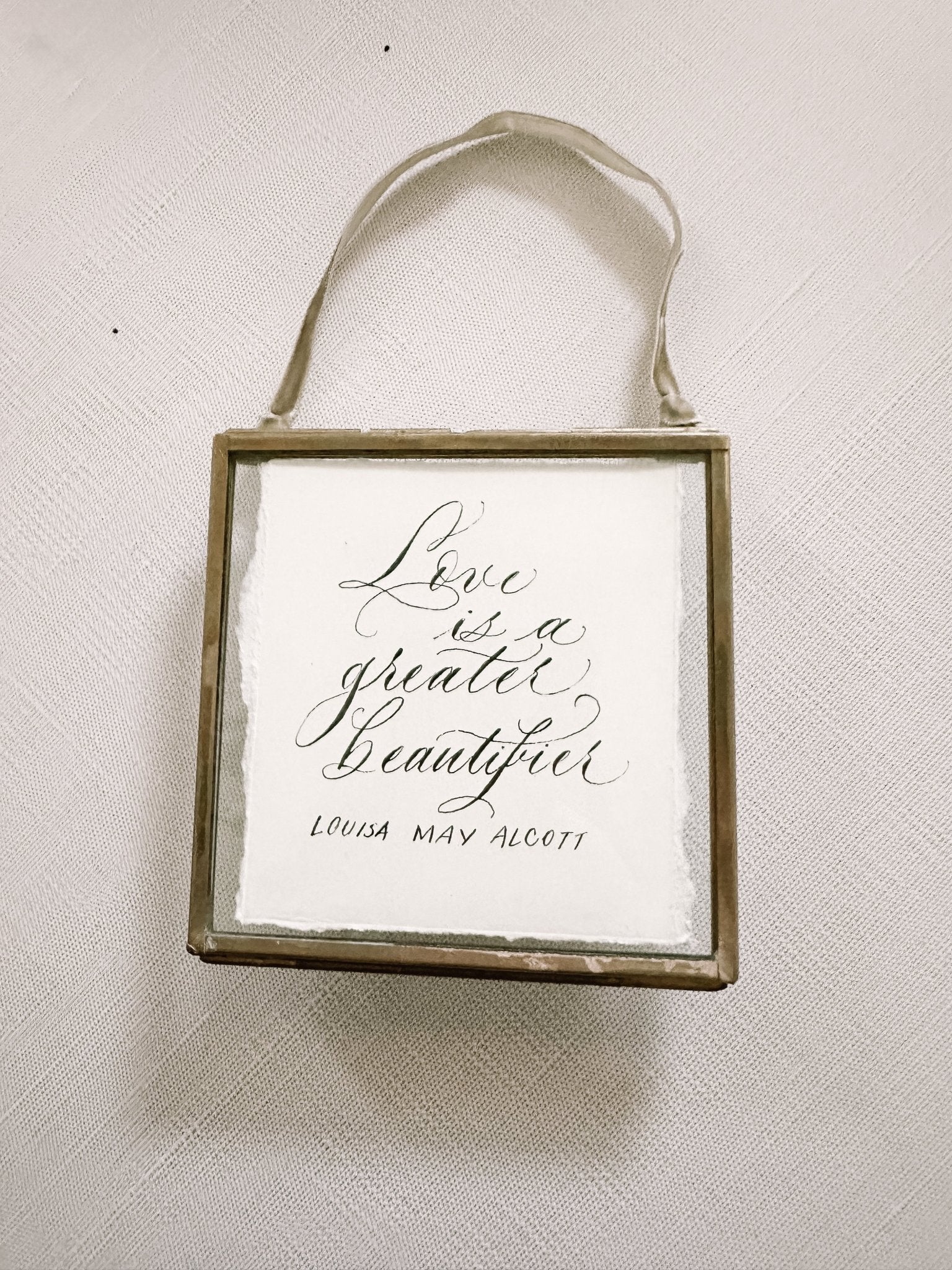 Love is a greater beautifier artist frame - Caroline Calligraphie