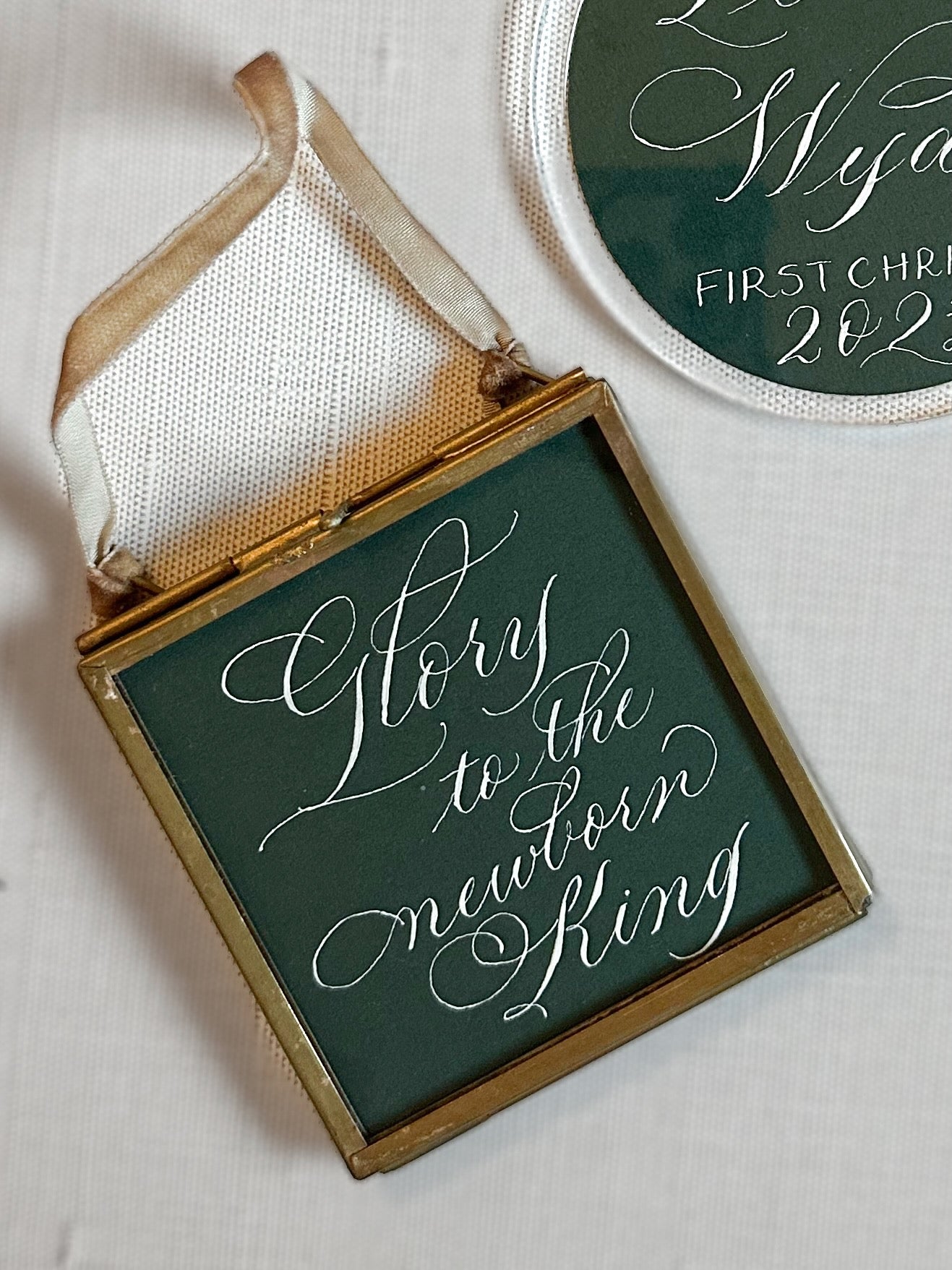 Framed Calligraphy Ornament - Caroline Calligraphie