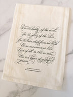 For the Beauty of the Earth Tea Towel - Caroline Calligraphie
