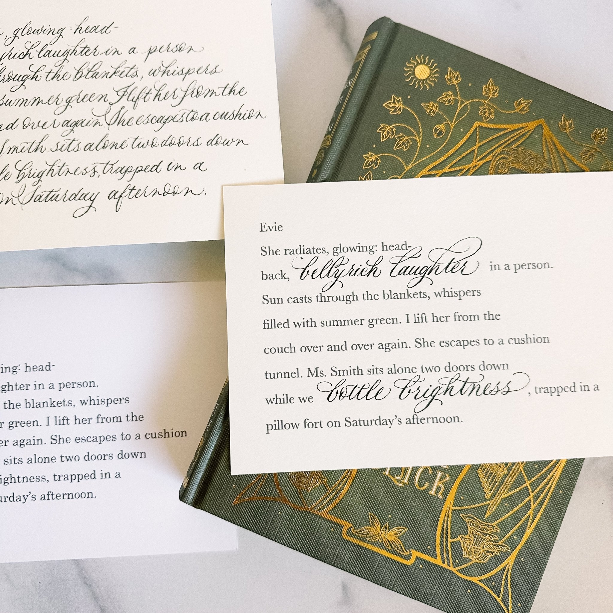 Custom Poem and Calligraphy Gift Set - Caroline Calligraphie