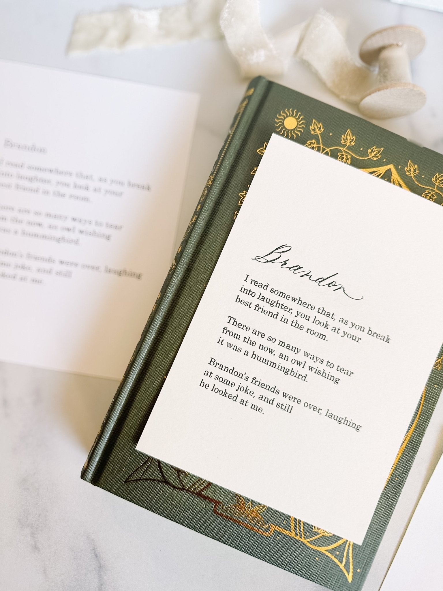 Custom Poem and Calligraphy Gift Set - Caroline Calligraphie