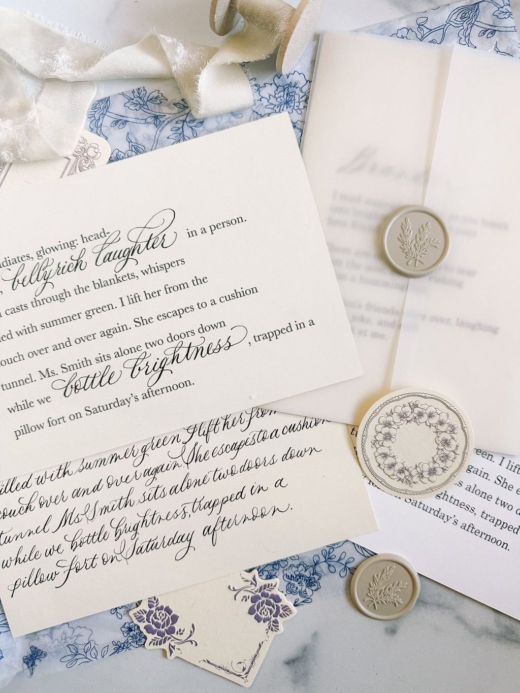 Custom Poem and Calligraphy Gift Set - Caroline Calligraphie