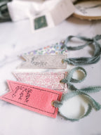 Flower Initial Embroidery Bookmark - Caroline Calligraphie