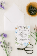 Floral Psalm 33:4 Greeting Card - Caroline Calligraphie