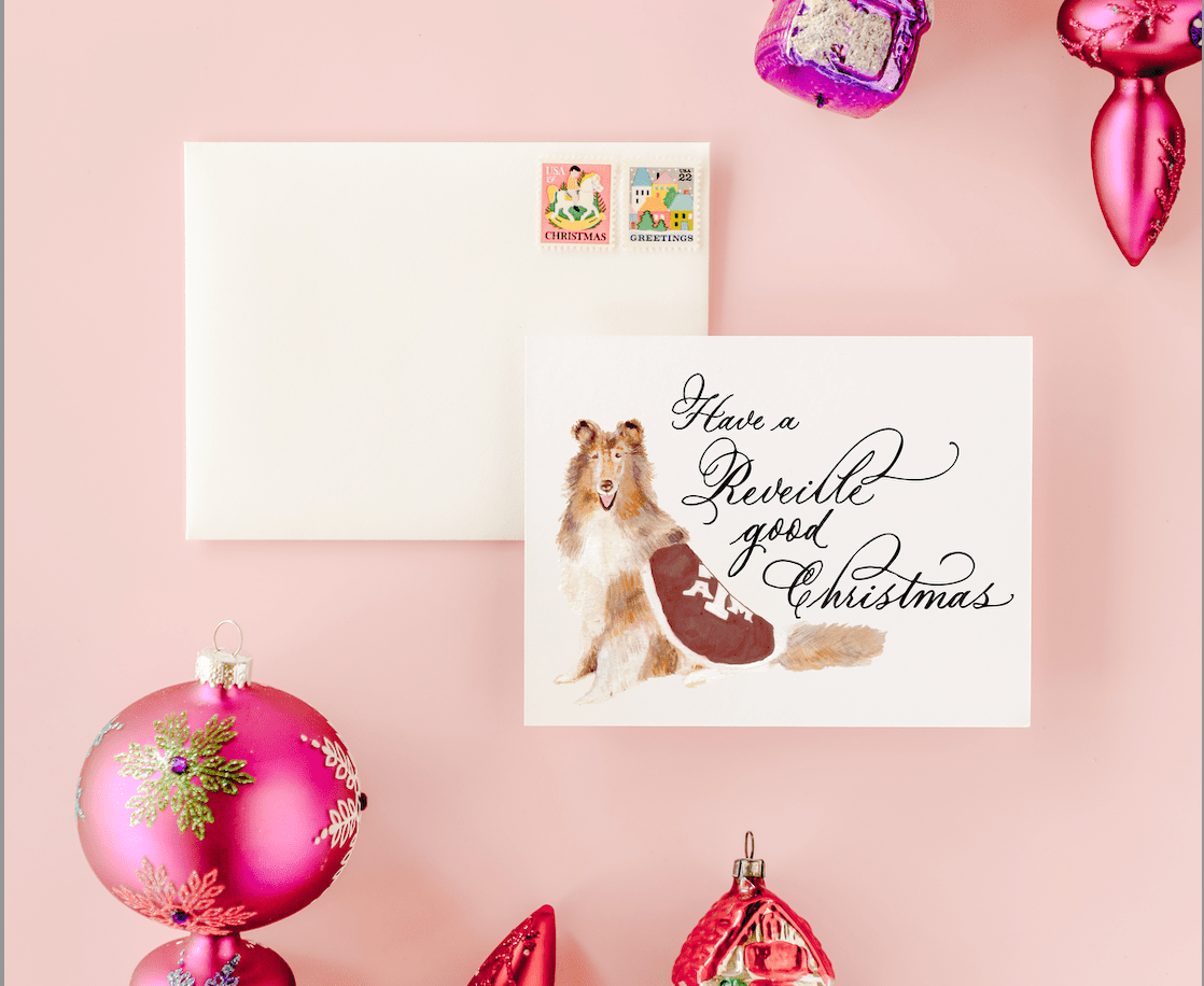 Reveille Christmas Greeting Card - Caroline Calligraphie