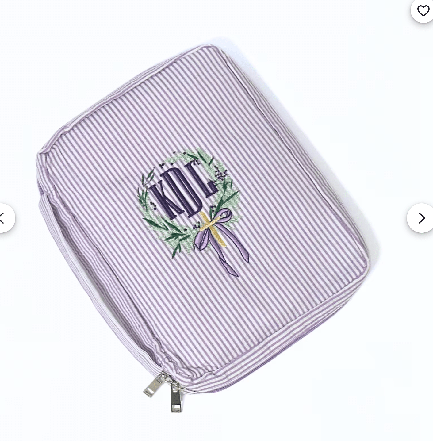 Seersucker Bible Covers - Purple - Caroline Calligraphie