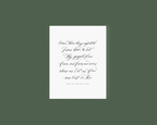 Come Thou Long Expected Jesus Calligraphy Greeting Card - Caroline Calligraphie