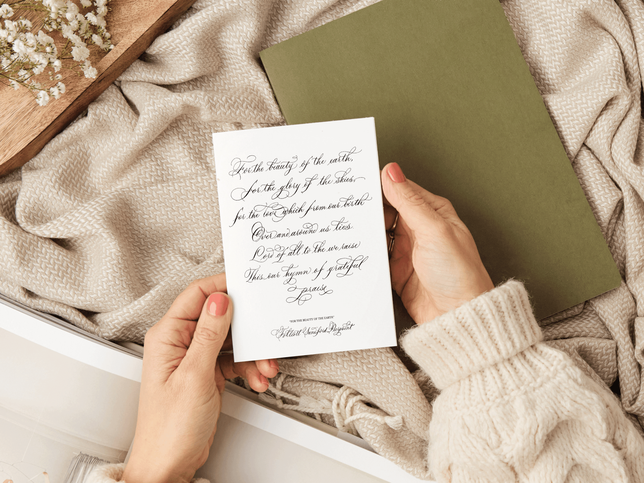 For the Beauty of the Earth Print - Caroline Calligraphie