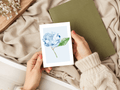 Blue Hydrangea Print - Caroline Calligraphie