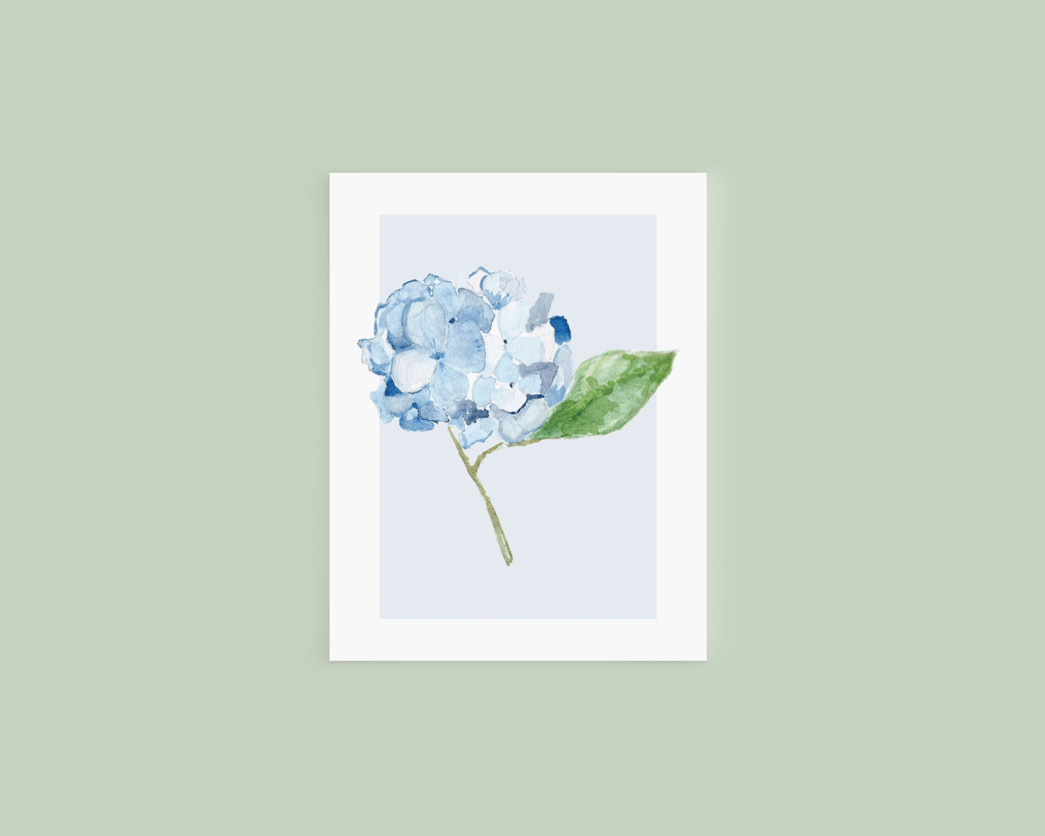Hydrangea Greeting Card - Caroline Calligraphie