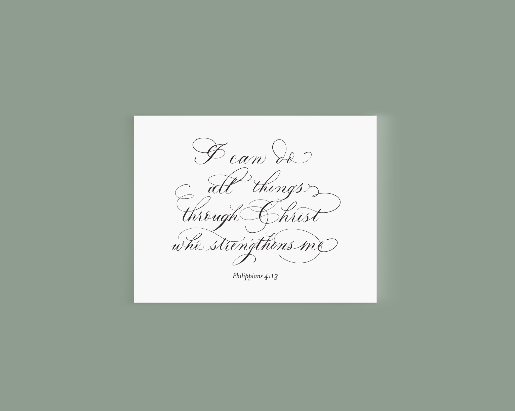 I Can Do All Things Philippians 4:13 Print - Caroline Calligraphie