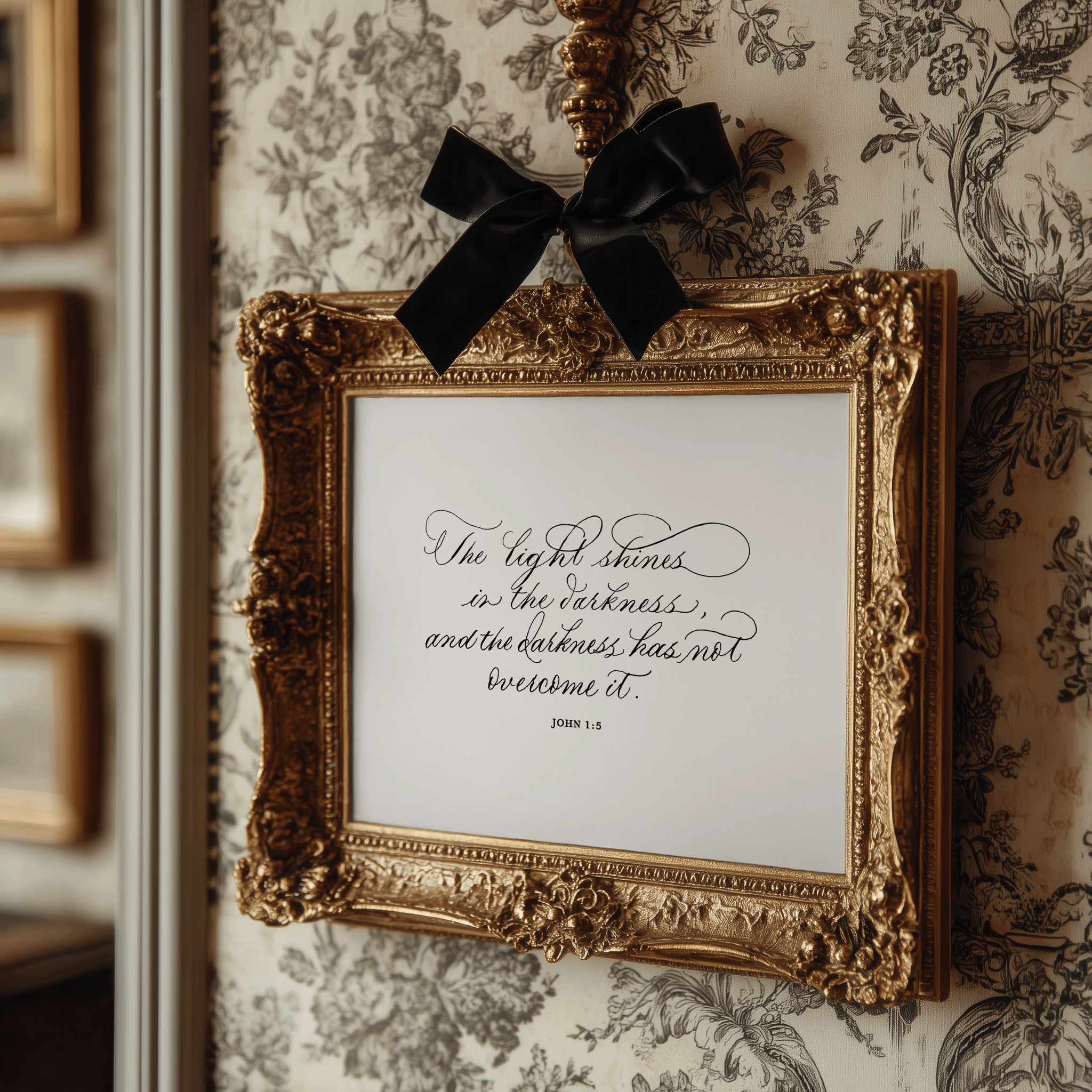 The Light Shines in the Darkness John 1:5 Print - Caroline Calligraphie