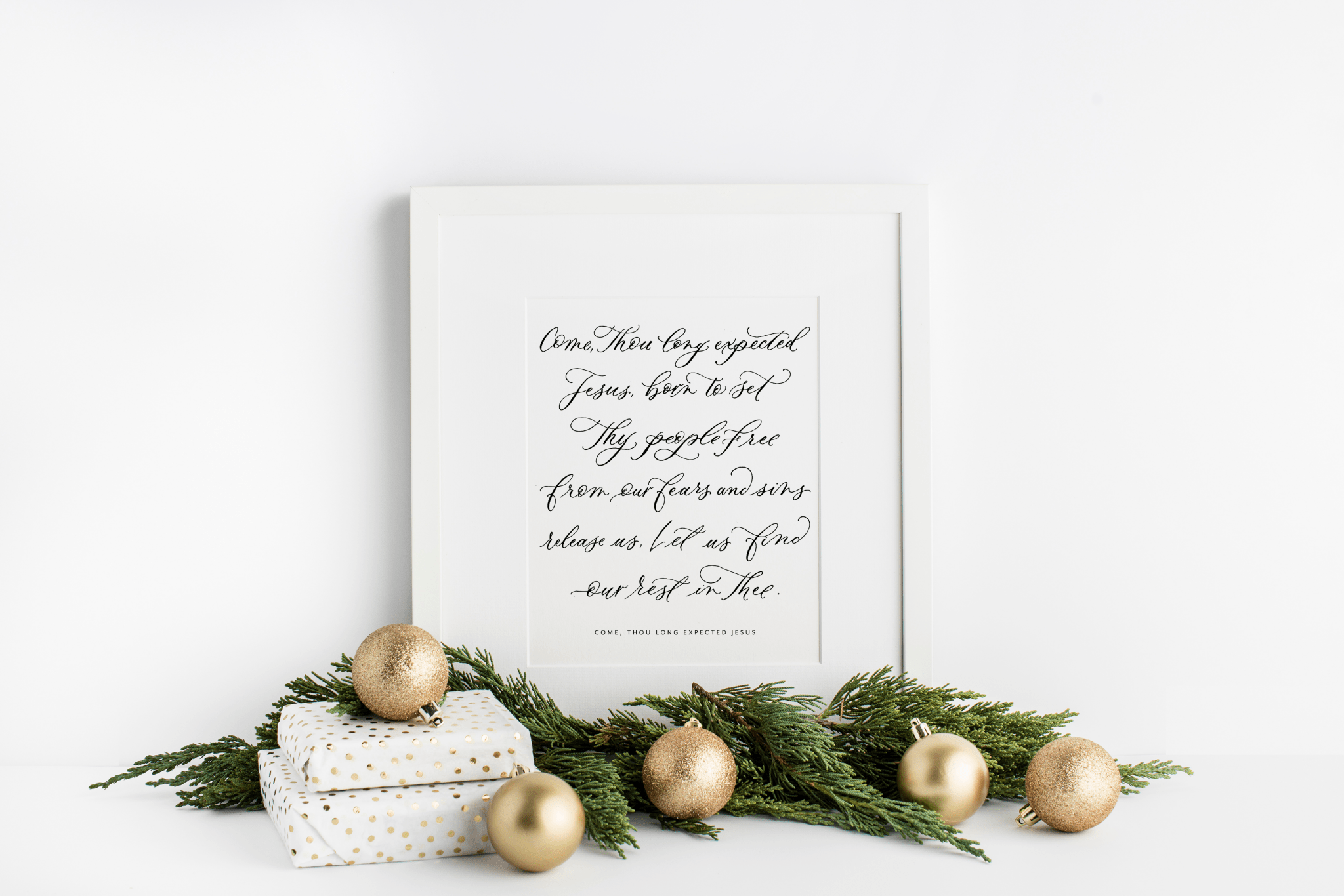 Come, Thou Long Expected Jesus Print - Caroline Calligraphie