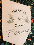 Oh Come Emmanuel Banner - Caroline Calligraphie