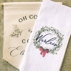 Holiday Wreath Kitchen Towel - Caroline Calligraphie
