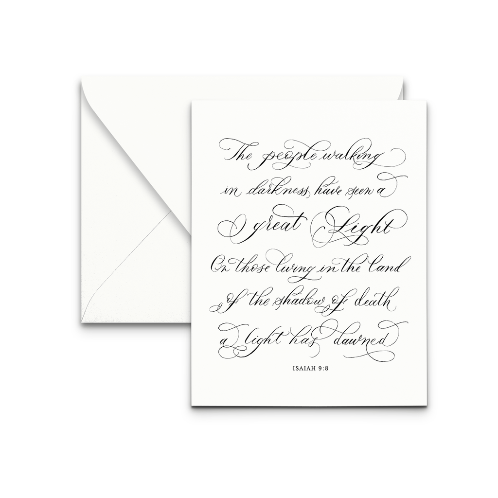 Isaiah 9:8 Greeting Card - Caroline Calligraphie