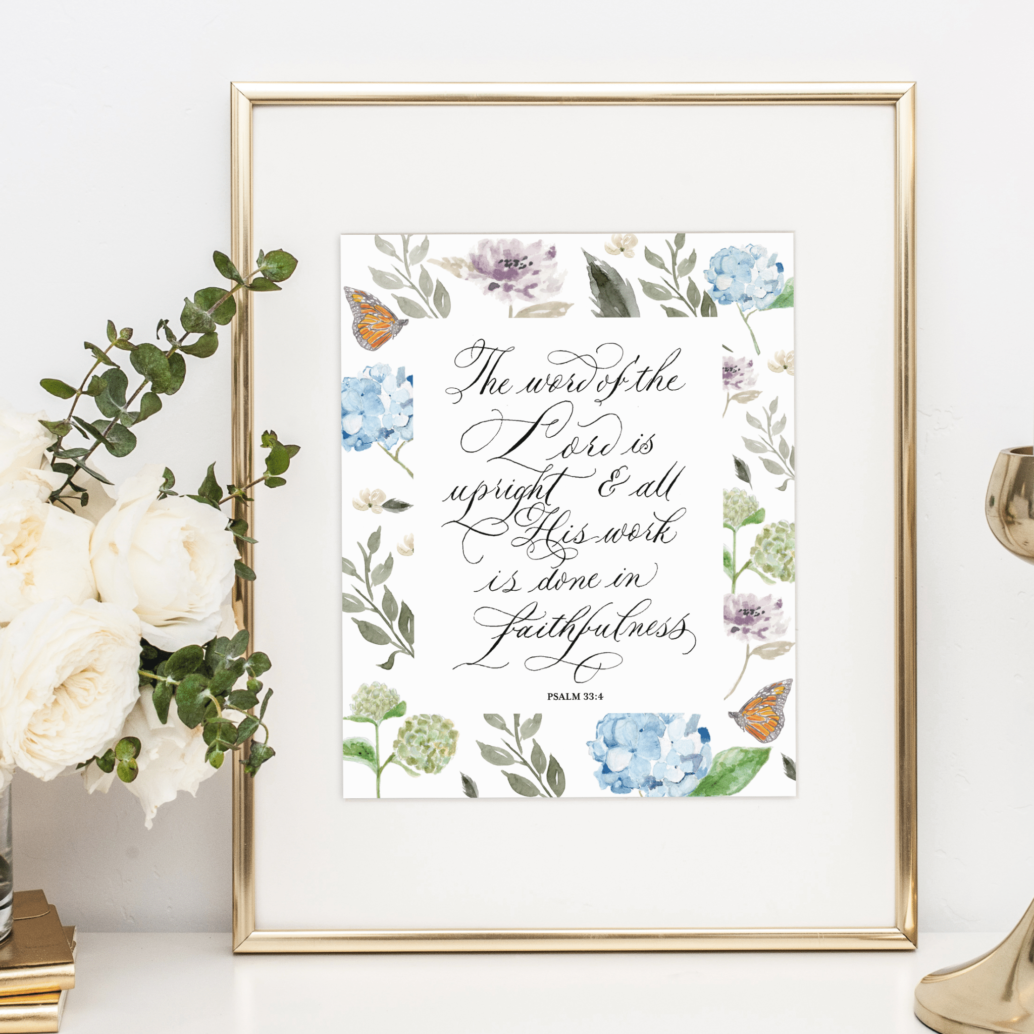 Psalm 33:4 Print - Caroline Calligraphie