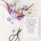 Proverbs 31:25 - 26 Print with Custom Calligraphy - Caroline Calligraphie