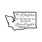 "State" Return Address Stamp - Caroline Calligraphie