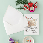 Rockin' Around the Christmas Steer Greeting Card - Caroline Calligraphie