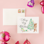 Merry Beary Christmas Greeting Card - Caroline Calligraphie
