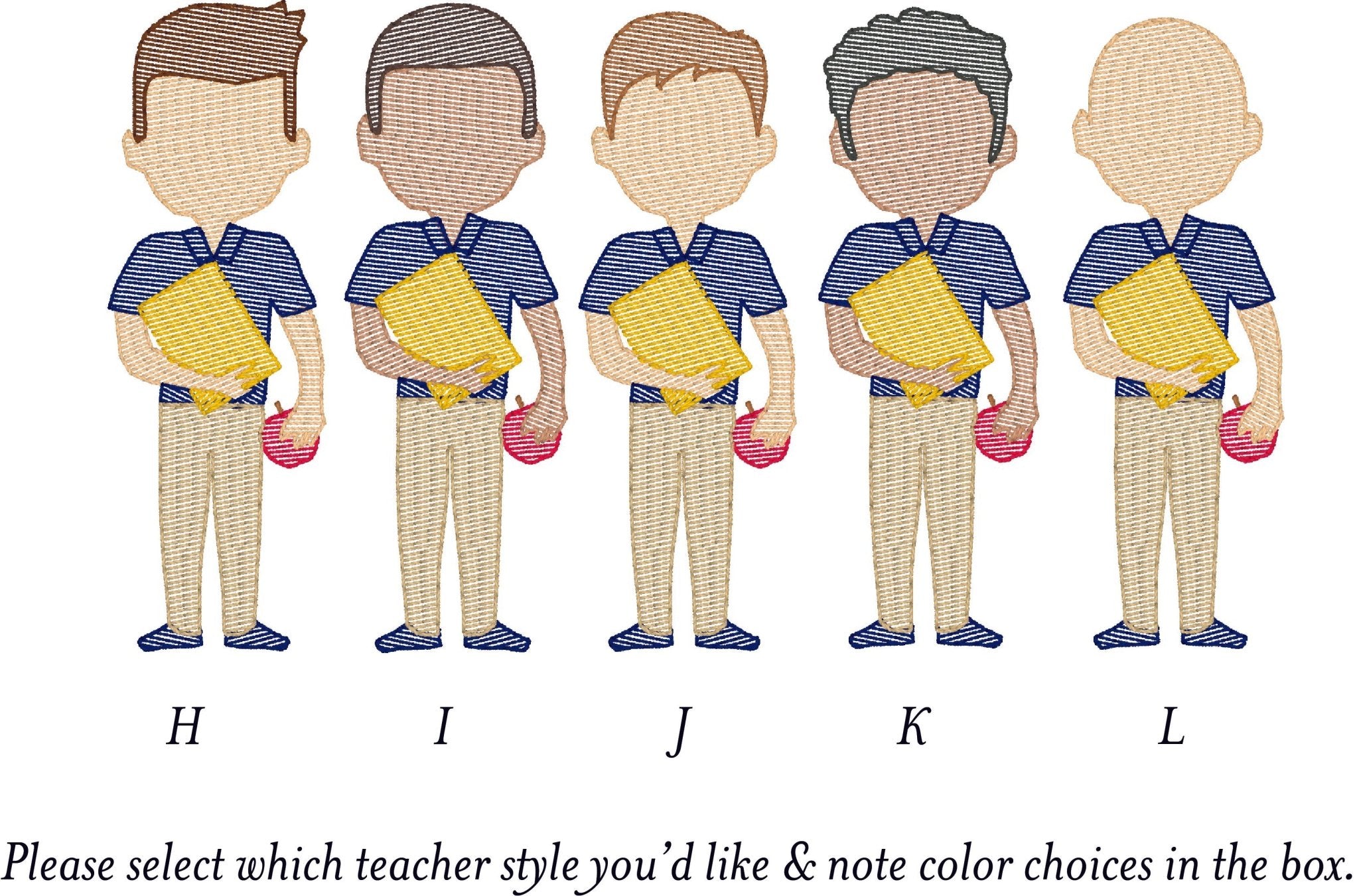 Teacher Embroidery Gift - Caroline Calligraphie