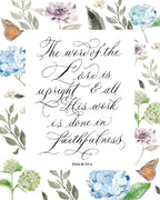 Psalm 33:4 Print - Caroline Calligraphie