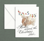 Rockin' Around the Christmas Steer Greeting Card - Caroline Calligraphie