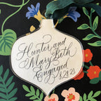 Bauble Calligraphy Ornament - Caroline Calligraphie