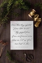 Come, Thou Long Expected Jesus Print - Caroline Calligraphie