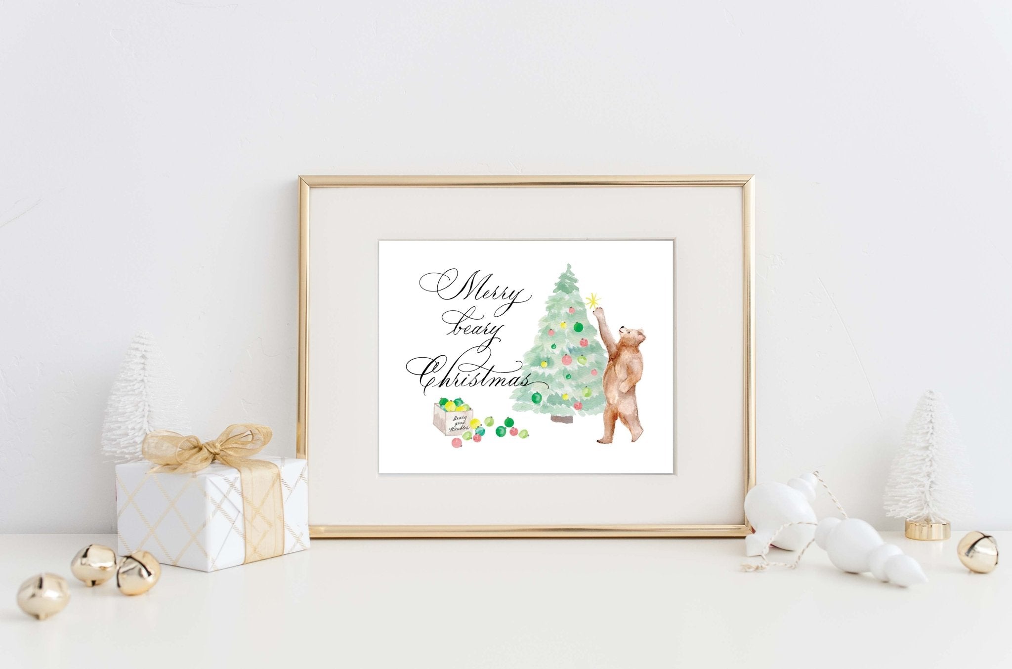 Beary Good Christmas Print - Caroline Calligraphie