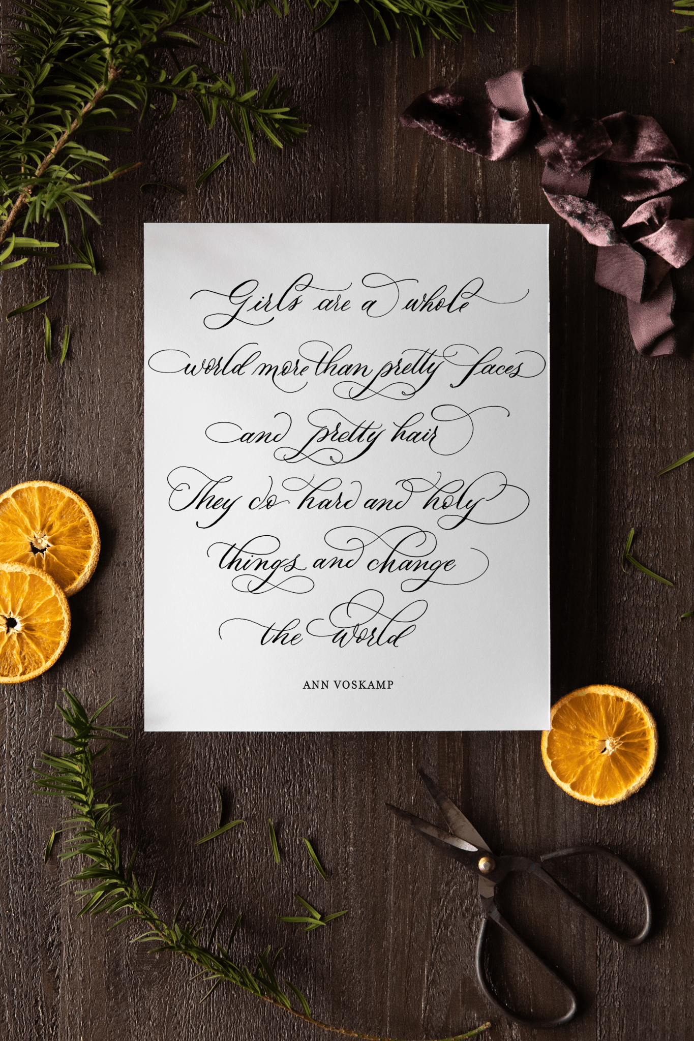 "Girls" Ann Voskamp Print - Caroline Calligraphie