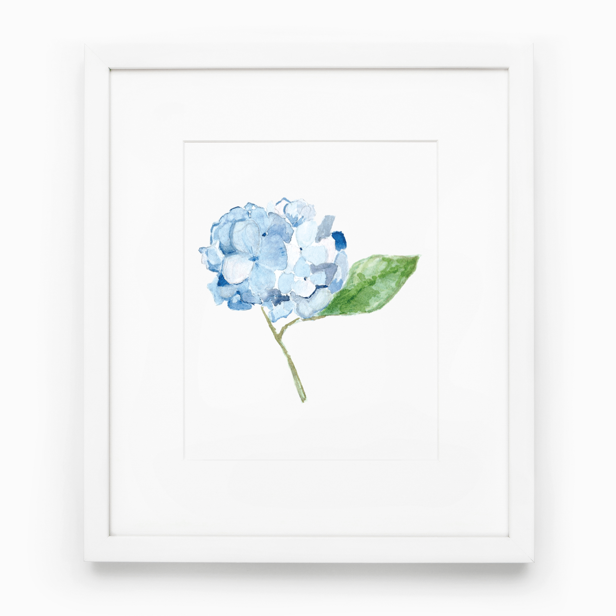 Blue Hydrangea Print - Caroline Calligraphie
