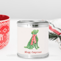 Boxwood Christmas Dog Candle - Caroline Calligraphie