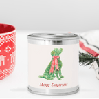 Boxwood Christmas Dog Candle - Caroline Calligraphie