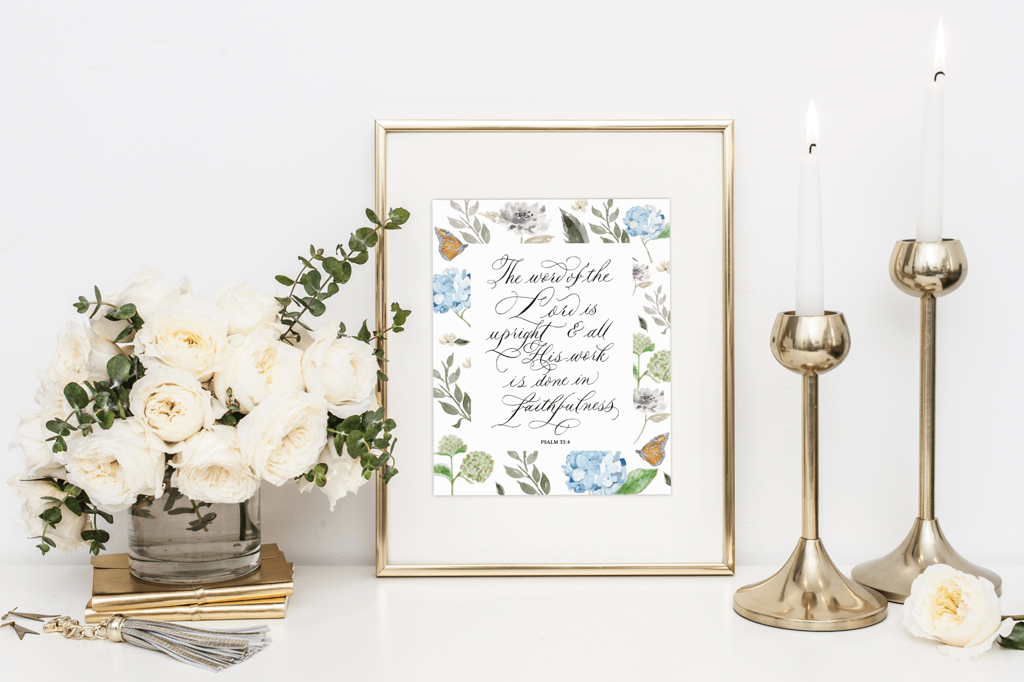 Psalm 33:4 Print - Caroline Calligraphie