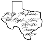 "State" Return Address Stamp - Caroline Calligraphie